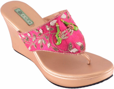 Praags Women Pink Wedges
Praags Women Pink Wedges