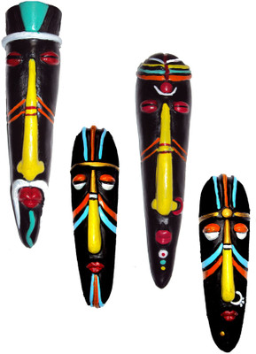 Hand Artz Terracotta Handmade Wall Hanging Tribal King Queen Mask Decorative Showpiece - 28 cm(Terracotta, Multicolor)
Hand Artz Terracotta Handmade Wall Hanging Tribal King Queen Mask Decorative Showpiece - 28 cm(Terracotta, Multicolor)