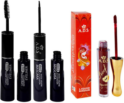 ADS 2 in 1 Eyeliner - Mascara and Sindoor(Set of 3)