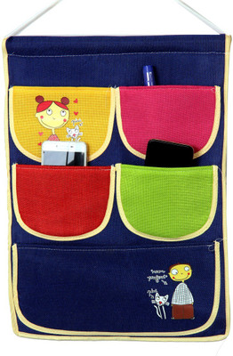 FULLHOUZ Fabric 5 Pocket Hanging Accessories Organizer( )