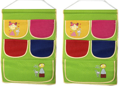 FULLHOUZ Fabric 5 Pocket Hanging Accessories Organizer( )