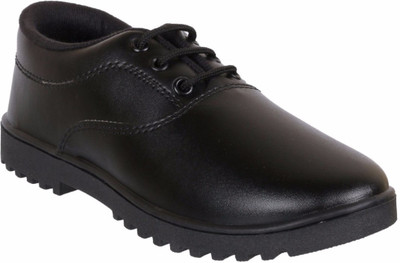 Unistar Boys Lace Monk Strap Shoes(Black