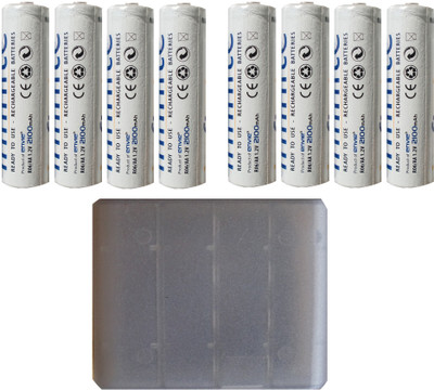 ENVIE Carry Case (1 Pc.) + AA 2100 mA 1.2 V (8 Pcs.) Ready To Use Rechargeable Ni-MH Battery
ENVIE Carry Case (1 Pc.) + AA 2100 mA 1.2 V (8 Pcs.) Ready To Use Rechargeable Ni-MH Battery