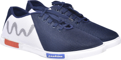 WalkJump sneakers, canvas shoes, outdoors, Sneakers For Men(Blue, White