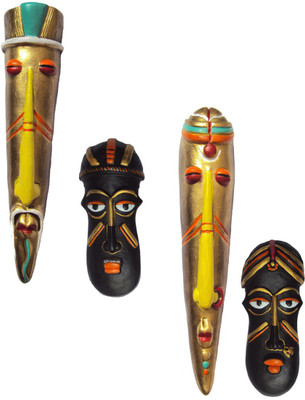 Hand Artz Handmade Wall Hanging Home Decorative Tribal King Queen Mask Combo Decorative Showpiece - 25.5 cm(Terracotta, Multicolor)
Hand Artz Handmade Wall Hanging Home Decorative Tribal King Queen Mask Combo Decorative Showpiece - 25.5 cm(Terracotta, Multicolor)
