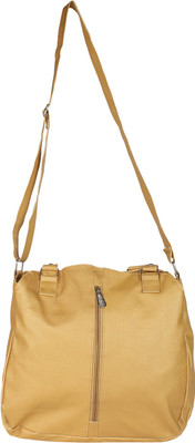 elli fashion Girls Casual Gold PU Sling Bag