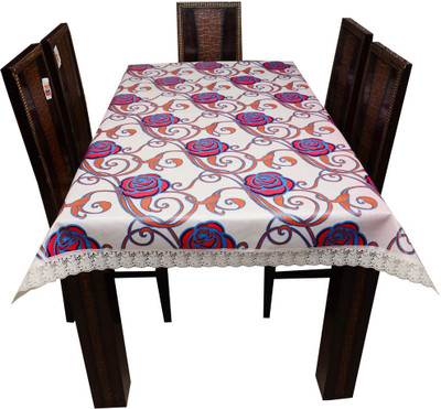 The Trendy Printed 6 Seater Table Cover(Multicolor, PVC)