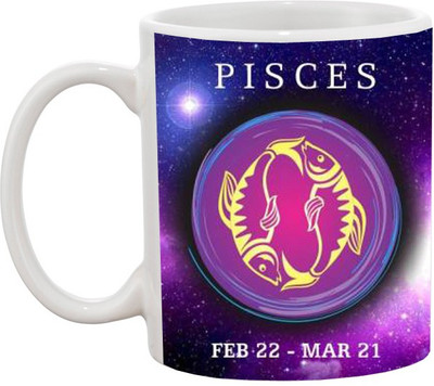 Ashvah Mug671 Ceramic Mug(350 ml), Multicolor