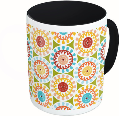 MiiCreations Printed Two Tone Black And White Colorful Rangoli Design Ceramic Mug(325 ml)
MiiCreations Printed Two Tone Black And White Colorful Rangoli Design Ceramic Mug(325 ml)
