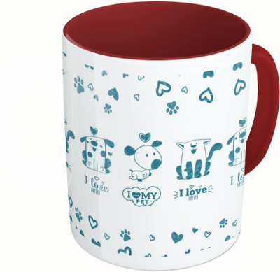 MiiCreations Printed Two Tone Maroon And White I Love My Pet Ceramic Mug(325 ml)
MiiCreations Printed Two Tone Maroon And White I Love My Pet Ceramic Mug(325 ml)