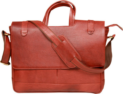 Leatherworld 15 inch Laptop Messenger Bag(Tan), New tan