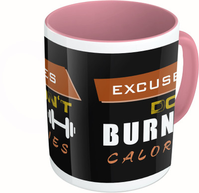 MiiCreations Printed Two Tone Pink And White Excuses Don’t Burn Calories Ceramic Mug(325 ml)
MiiCreations Printed Two Tone Pink And White Excuses Don’t Burn Calories Ceramic Mug(325 ml)