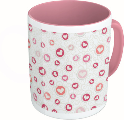 MiiCreations Printed Two Tone Pink And White Heart Design Pattern Ceramic Mug(325 ml)
MiiCreations Printed Two Tone Pink And White Heart Design Pattern Ceramic Mug(325 ml)