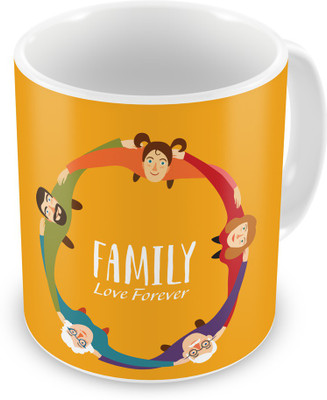 Indigifts 71 Ceramic Mug(330 ml), Yellow
