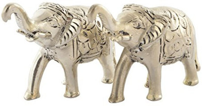 HOUZZPLUS Handicraft Metal Statue Elephant Figurine set of 2 pcs Decorative Showpiece - 7 cm(Iron, Silver)
HOUZZPLUS Handicraft Metal Statue Elephant Figurine set of 2 pcs Decorative Showpiece - 7 cm(Iron, Silver)