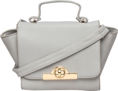 MONOKROME NEW YORK Women Casual Grey PU Shoulder Bag