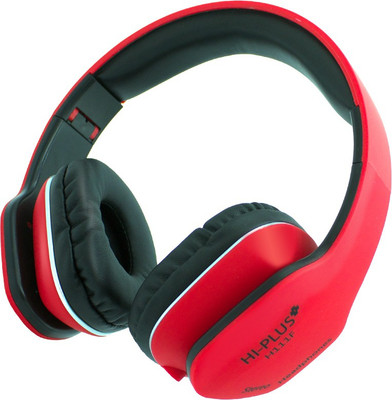 HI-PLUS H111F_Red Headphone(Red, Over the Ear)