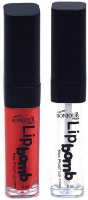 Coat Me Bonjour Paris Super Matt Lip Color - Red / Top Coat(12 ml, Red)