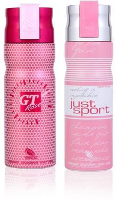 Ekoz EKOZ GT ROSE AND JUST SPORT WOMEN DEODORANT Deodorant Spray - For Women(200 ml, Pack of 2)
Ekoz EKOZ GT ROSE AND JUST SPORT WOMEN DEODORANT Deodorant Spray - For Women(200 ml, Pack of 2)