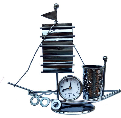 Jamboree 1 Compartments Metal Pen Stand Cum Table Clock(Black)
Jamboree 1 Compartments Metal Pen Stand Cum Table Clock(Black)