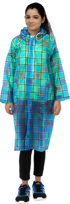 Finery Checkered Boys & Girls Raincoat, Multicolor
