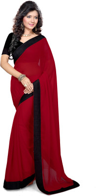 Sourbh Sarees Plain Fashion Georgette Saree(Red) 
Sourbh Sarees Plain Fashion Georgette Saree(Red)