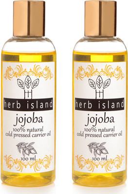 herb Island Cold Pressed Jojoba oil combo set of 2 Hair Oil(200 g)