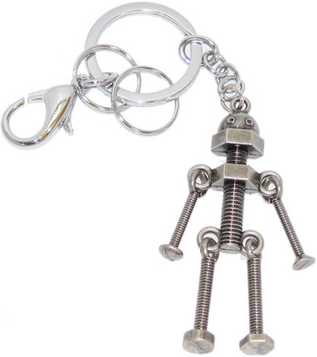 Aura Imported Full Metal Screw Nut Bolt Robot Key Chain