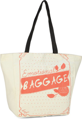 People Tote(White, Orange), Orange;white