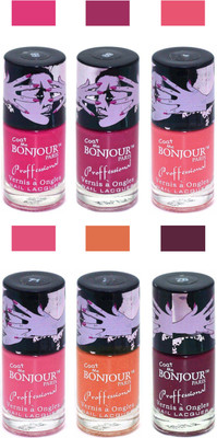 Bonjour Paris True Matte Nail Polish Pink-Pink-Peach-Pink-Orange-Burgundy(Pack of 6)
Bonjour Paris True Matte Nail Polish Pink-Pink-Peach-Pink-Orange-Burgundy(Pack of 6)