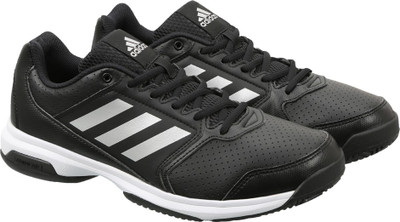 ADIDAS ADIZERO ATTACK Tennis Shoes For Men(Black, Cblack/silvmt/ftwwht