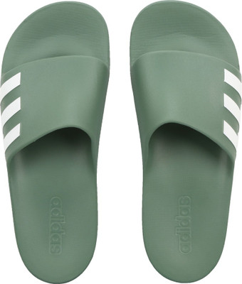 ADIDAS AQUALETTE CF Slides, Tragrn/ftwwht/tragrn