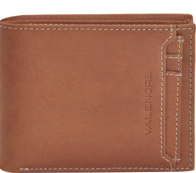 VALENORE Men Tan Genuine Leather Wallet(5 Card Slots)