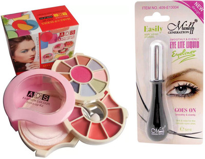 JP SHIMMERS 3926 Make up kit and Eyeliner(Set of 2)