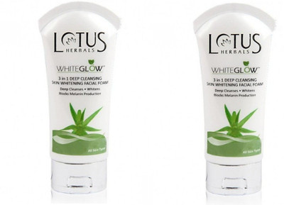 Lotus 3 In 1 Deep Cleansing Skin Whitening Facial Foam - Whiteglow Face Wash(200 g)
Lotus 3 In 1 Deep Cleansing Skin Whitening Facial Foam - Whiteglow Face Wash(200 g)