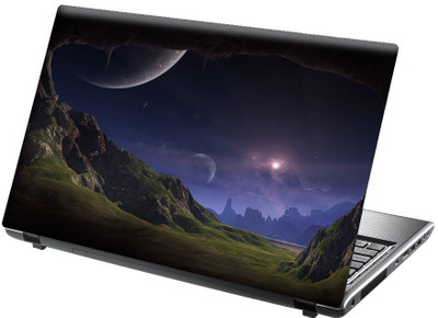 Onlinemart Moon Sun Abstract Vinyl Laptop Decal 15.6