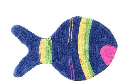 MODERN HOMES Cotton Baby Bath Mat(Dark Blue