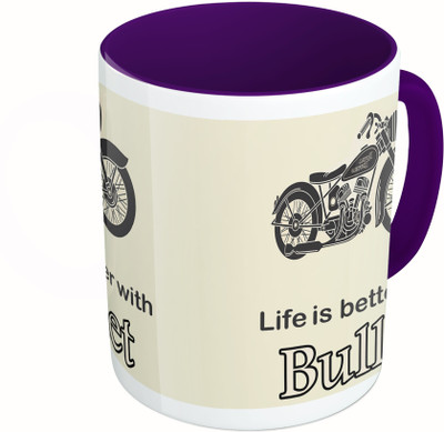 MiiCreations Printed Two Tone Blue And White Life Is Better With Bullet Ceramic Mug(325 ml)
MiiCreations Printed Two Tone Blue And White Life Is Better With Bullet Ceramic Mug(325 ml)