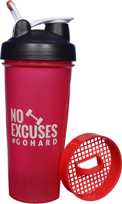 DOXEY Body Gym Shaker 600 ml Shaker(Pack of 1, Red)