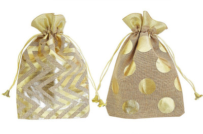 Mehrunnisa (Set Of 2) Beige & Golden Big Size Shagun Potli Pouch With Modern Design Pouch(Gold)
Mehrunnisa (Set Of 2) Beige & Golden Big Size Shagun Potli Pouch With Modern Design Pouch(Gold)