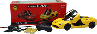 S.G.International Remote Controlled Ferrari Car With Door Open/Close(Yellow)