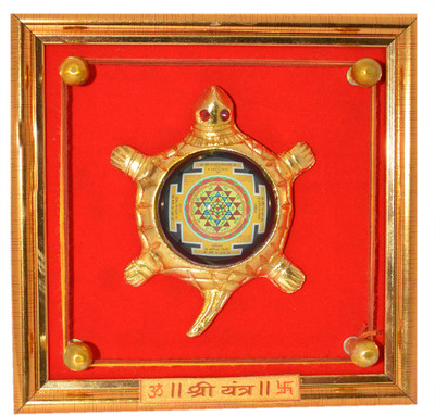 Reiki Crystal Products Vastu Feng Shui Yantra Shree Yantra On Turtle Tortoise For Wealth And Success And Achievement Decorative Showpiece - 15 cm(Porcelain, Red, Gold)
Reiki Crystal Products Vastu Feng Shui Yantra Shree Yantra On Turtle Tortoise For Wealth And Success And Achievement Decorative Showpiece - 15 cm(Porcelain, Red, Gold)