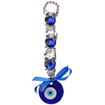 Reiki Crystal Products Three Owl Evil Eye Car & Door Hanging Evil Eye Protection Evil Eye Decorative Showpiece - 18 cm(Porcelain, Blue, Silver)
Reiki Crystal Products Three Owl Evil Eye Car & Door Hanging Evil Eye Protection Evil Eye Decorative Showpiece - 18 cm(Porcelain, Blue, Silver)