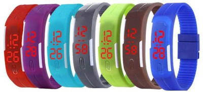 Fashion Gateway Led Magnet Band Wrist Digital Watch (pack 7) Digital Band Watch Watch - For Boys & Girls
Fashion Gateway Led Magnet Band Wrist Digital Watch (pack 7) Digital Band Watch Watch - For Boys & Girls