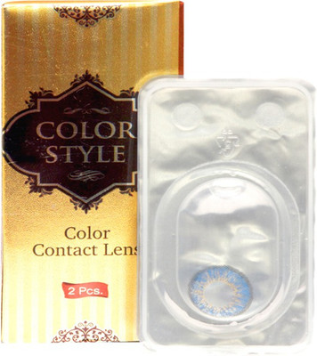 COLOR STYLE Spherical contact lens Monthly Contact Lens(-3.75, Blue, Pack of 1)