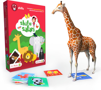 Shifu Safari - Augmented Reality Learning Games - iOS & Android - 60 Animal Cards(Multicolor)