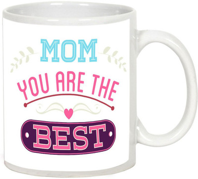 AllUPrints I Love You Mommy White Ceramic Mug(325 ml), Multicolor