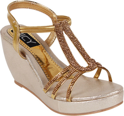 Dicy Women Golden Wedges
