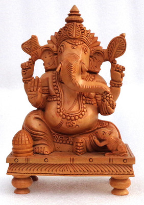 LAVANSHI 7" Wooden carved Ganesha Idol Decorative Showpiece - 17 cm(Wooden, Brown)
LAVANSHI 7" Wooden carved Ganesha Idol Decorative Showpiece - 17 cm(Wooden, Brown)
