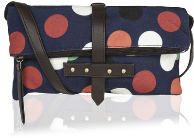 Kleio Women Casual Blue Canvas Sling Bag